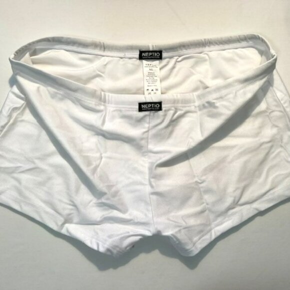 Neptio - Rio Midcut Swim Trunks - White- Square Cut - Picture 5 of 11